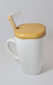 مج سادة مع غطاء خشب