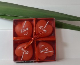 شمع قلب 4قطع